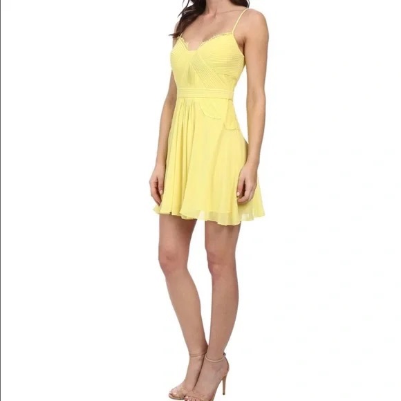 Bcbgmaxazria Katalina Dress Canary Yellow